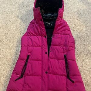 HFX Black Puffer Vest with Hood